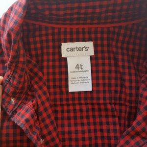 Toddler red plaid shirt
